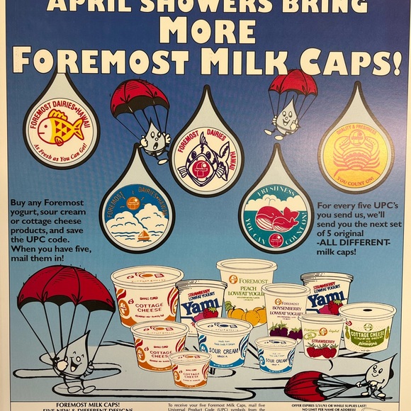 Vintage Wall Decor Rare Vintage 99s Foremost Dairies Hawaii Milk